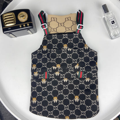 Pawcci Teddy Monogram Overall Dress