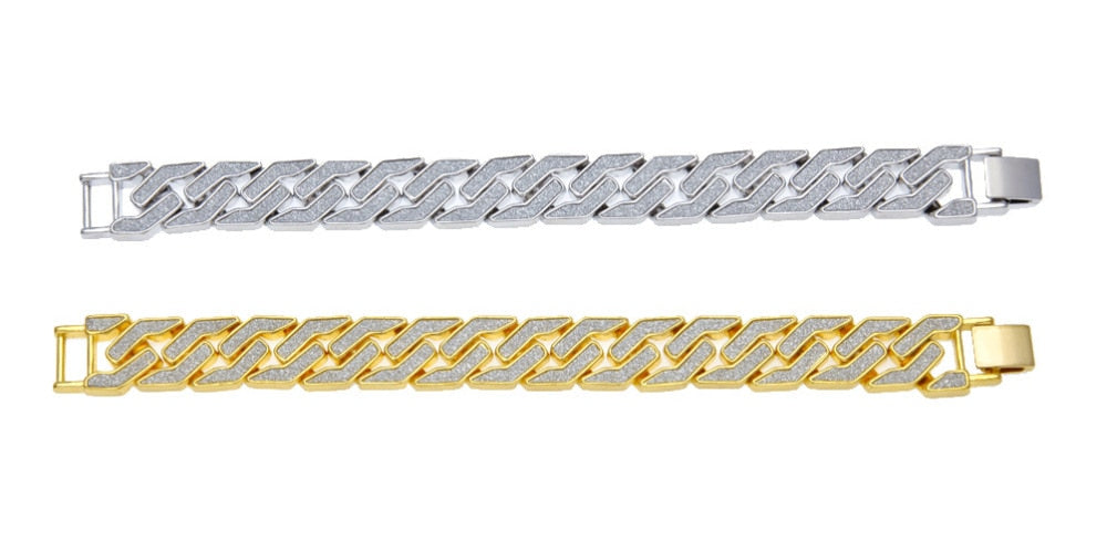 Sand Blast. Iced Cuban Bracelet