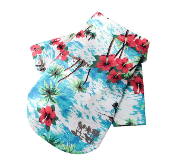 Hula Pup Threads Hawaiian Dog shirt